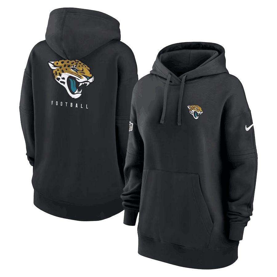 Women 2023 NFL Jacksonville Jaguars black Sweatshirt style 1->jacksonville jaguars->NFL Jersey